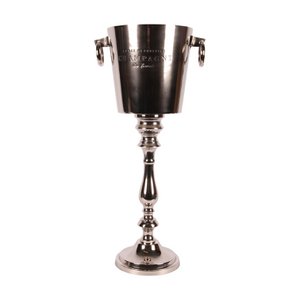 Wine Cooler on Stand 66 cm - Silver - Aluminium