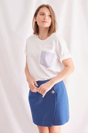 T-shirt pocket rayée