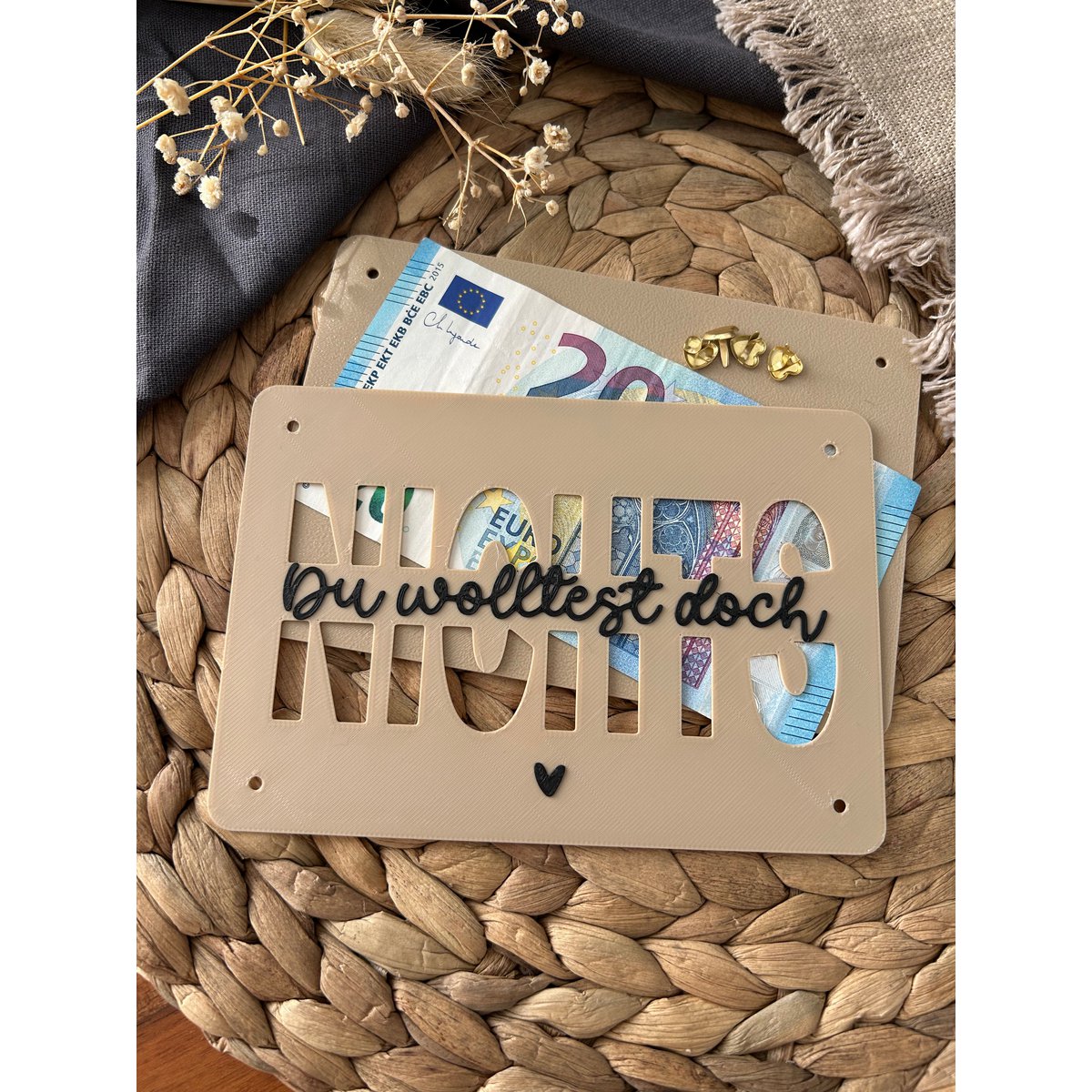 Money gift card - creative packaging for money gifts - financial injection, thank you & gift idea Thank you, you didn't want anything 2