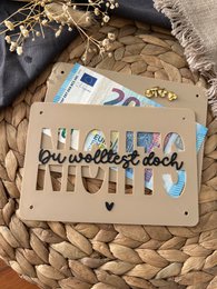 Money gift card - creative packaging for money gifts - financial injection, thank you & gift idea Thank you, you didn't want anything 2