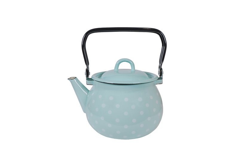 Smalto per bollitore polka dot blu 2,5l rosa Isabelle