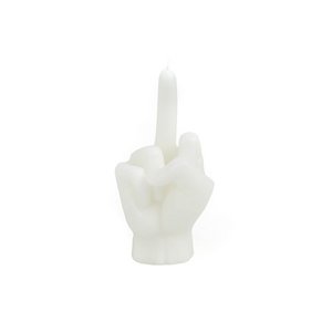Kerze -Middle -Finger - Wachs -White - 310 Gramm - 10x9x17cm