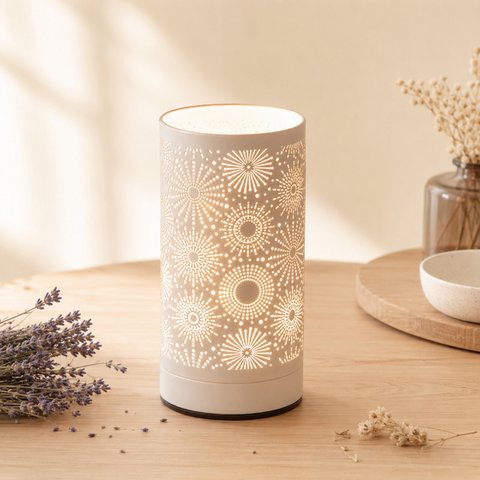 Weicher Wärmediffusor – Calorya Nr. 15 – Duftender Fondant – Parfümlampe aus Metall mit Touch-Steuerung – Ambientebeleuchtung – originelle Geschenkidee