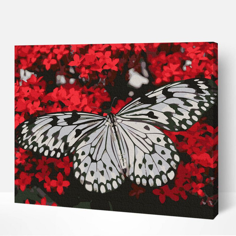 Mariposa en blanco y negro