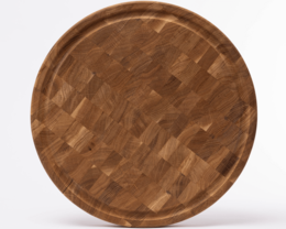 Planche à Découper Bout - WOODSTONE - Ronde - Chêne - Ø42 cm