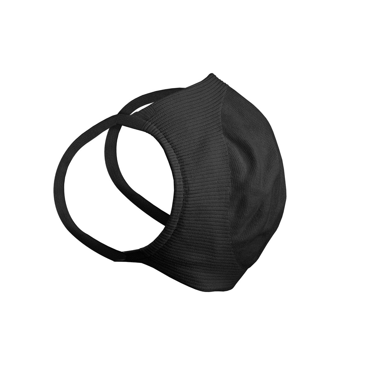 Sports mouth cap washable 2-layer Black