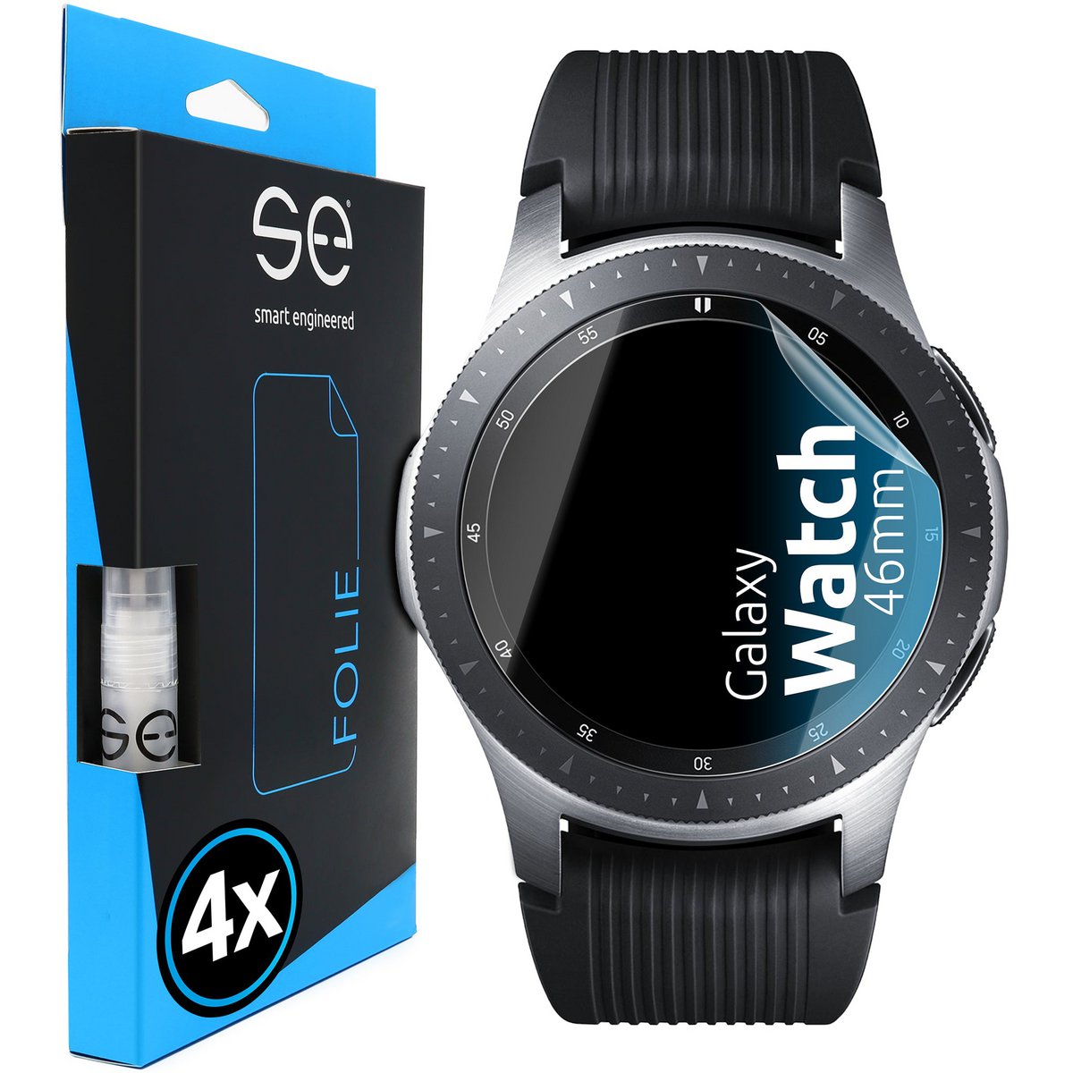 4x se® 3D película protectora Samsung Galaxy Watch (46mm)