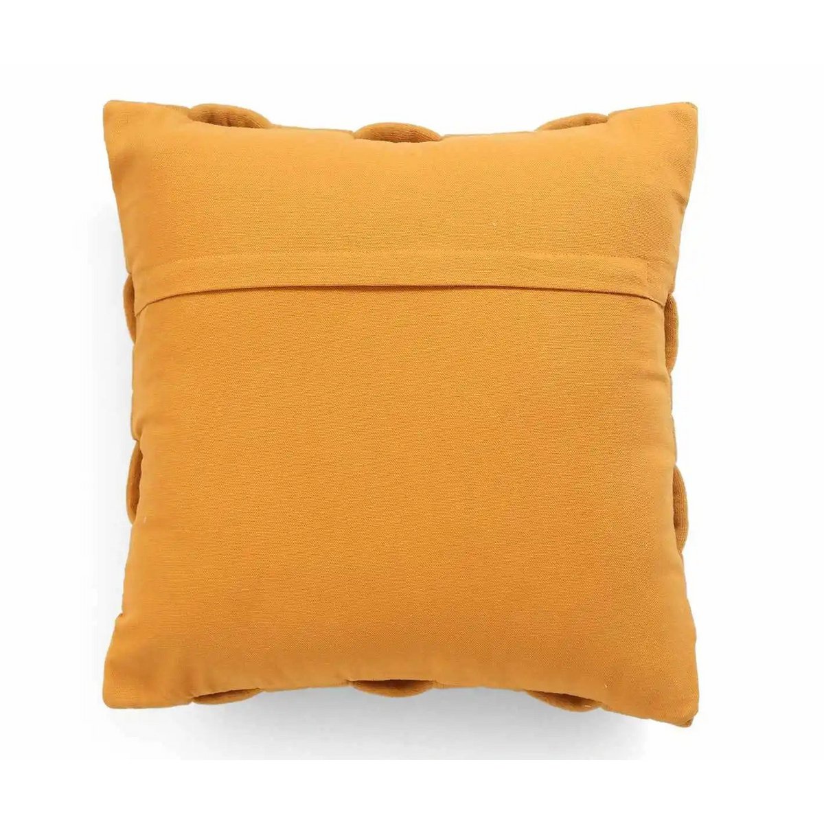 Mosterdmandgeweven kussenhoes – Handgeweven katoen – 45×45 cm – Urbane Hide