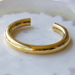 Fisk - Chunky Bracelet Manchette Poli Or Argent