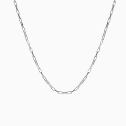 Halskette Grobstrick Basic Blockkette Silber