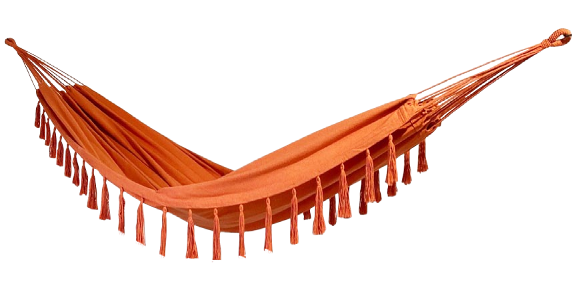 Double hammock with pompoms