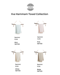 Asciugamano Sauna Hammam ILVA in cotone di bambù – Asciugatura rapida e leggero – Bianco - 180x100 cm