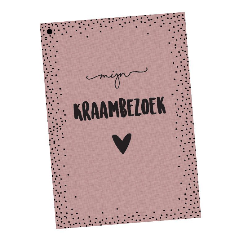 Maternity visit fill-in cards 25 pers. - Pink