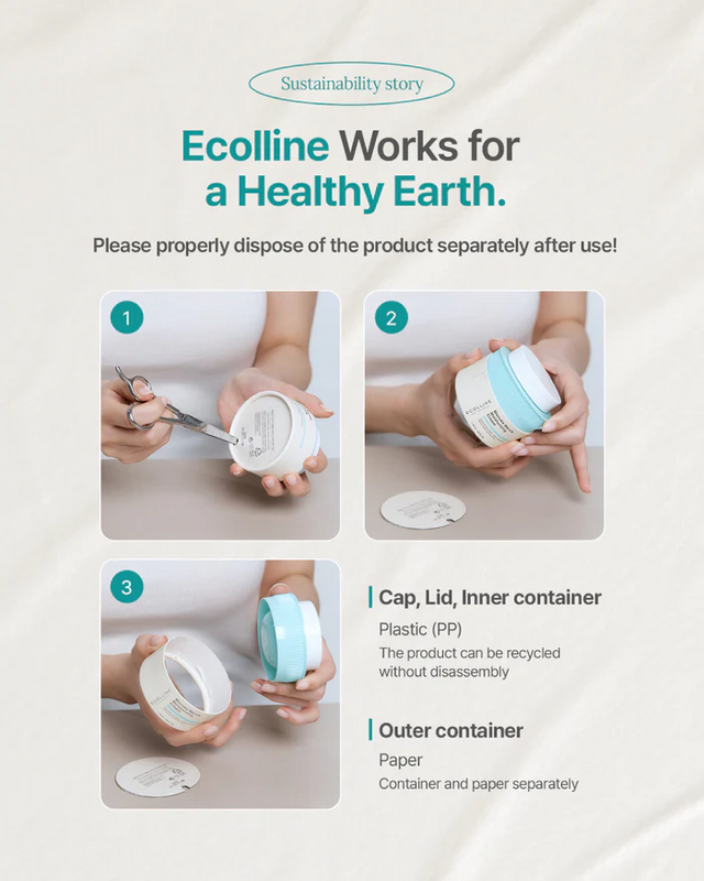 ECOLLINE Clean Beauty Dermocosmetic Moisturizing Cream| Barrier Repair with Manuka Honey & Marula Oil | KOREAN Skincare