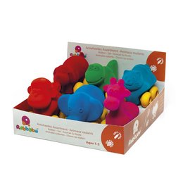 Rubbabu - Assortimento di 6 animali medi rotanti in esposizione - 14cm