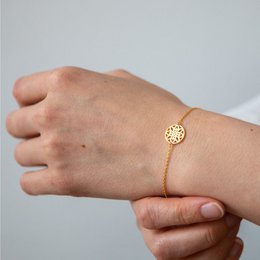 Mandala armbånd i guld