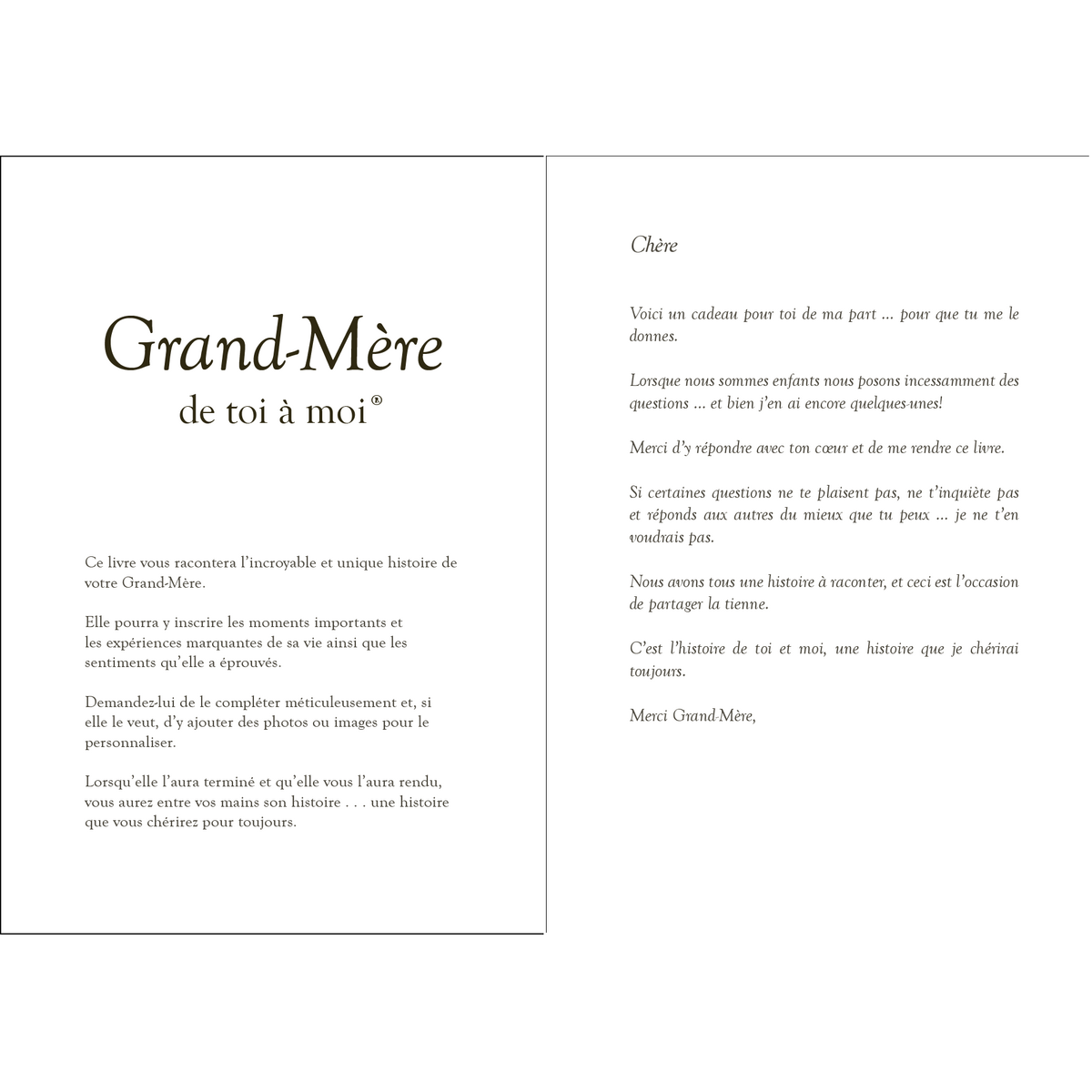 Grand-Mère - de toi à moi