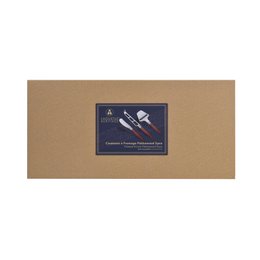 LAGUIOLE HERITAGE Set of 3 knives: for butter and cheese - Wooden box