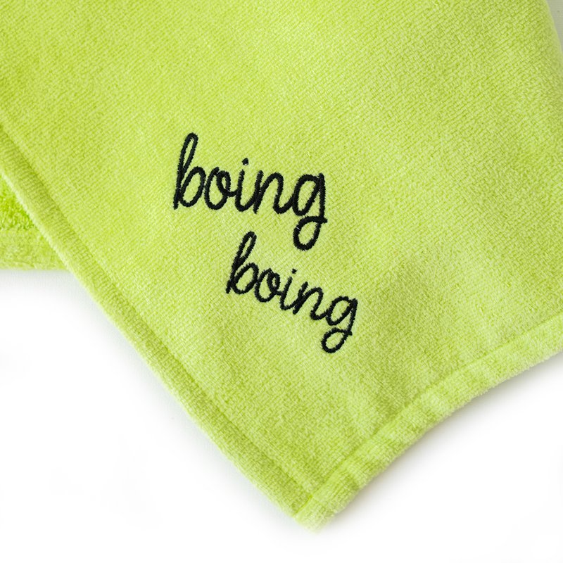 Milk&Moo Cacha Frog 100 % bomuld babybadehåndklæder med hætte, unisex, 27,5 x 47 tommer