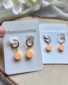 Clay Earrings Yellow Oranges 🍊'
