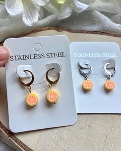 Clay Earrings Yellow Oranges 🍊'
