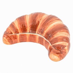 Pottery container with lid croissant
