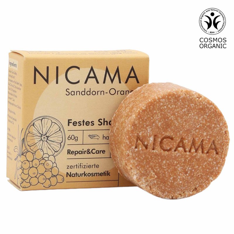 NICAMA - Solid Shampoo - Sea Buckthorn Orange (COSMOS)