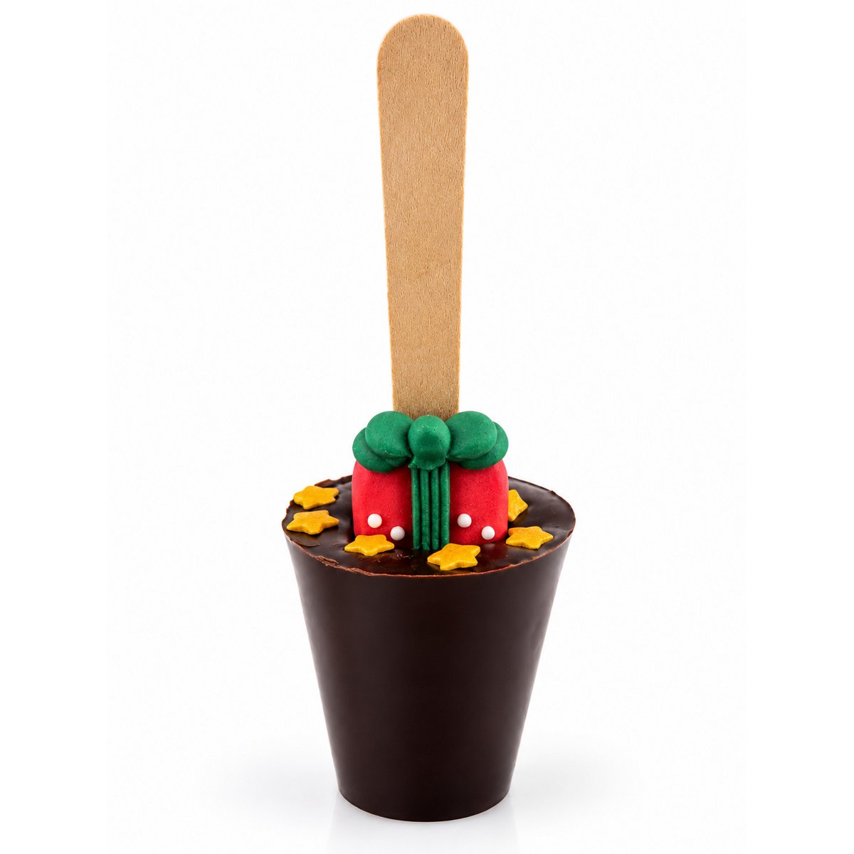 Bittere drinkchocoladestok Kerstmis