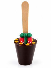 Bittere drinkchocoladestok Kerstmis