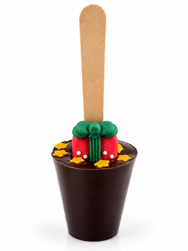 Bittere drinkchocoladestok Kerstmis