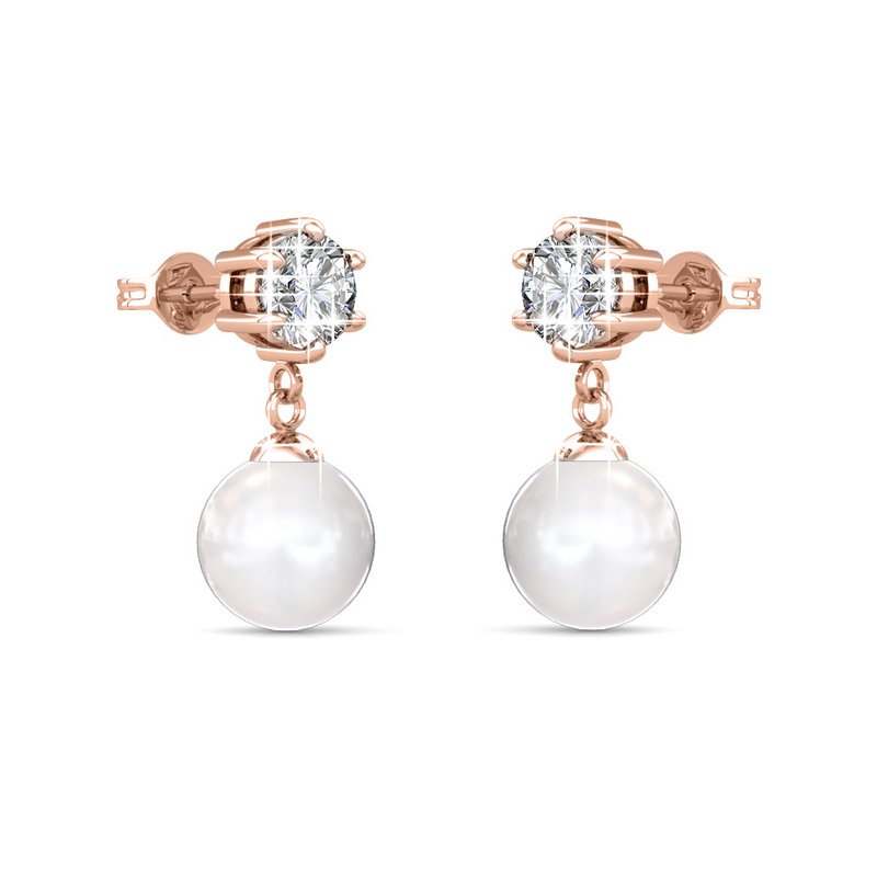 Pendientes Pauline - Oro rosa y Cristal