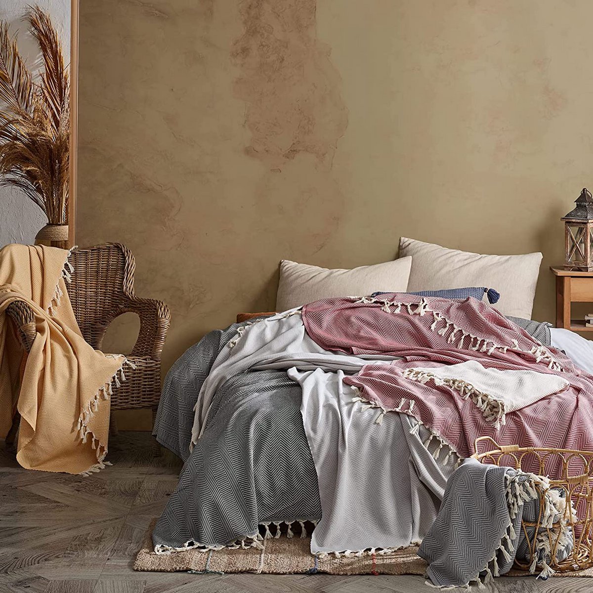 BOHORIA® XXL Tulum bedspread "Sepia"