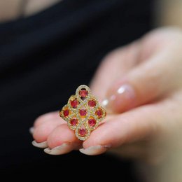 Natural Ruby Palace Statement Ring
