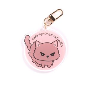 Cats against catcalls - acrylic keychain