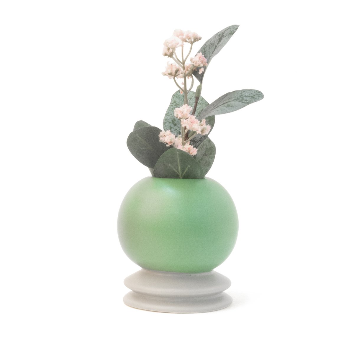 CERAMIC VASE MEDIUM GREEN BALL HF