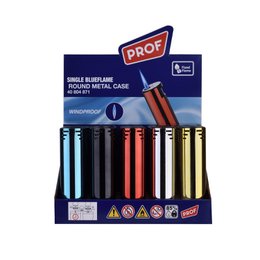 Jet Flame PROF Lighter with Round Metallic Body