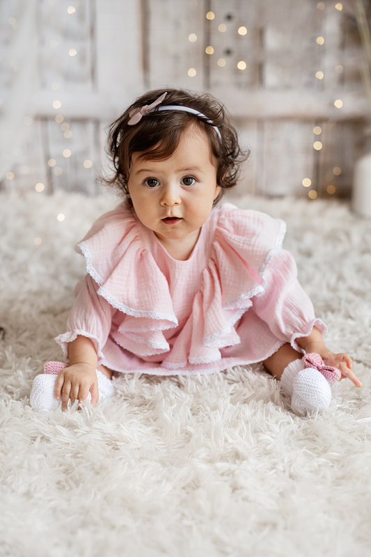 Sweet pink dress for baby girl