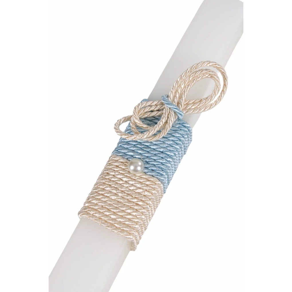 Bougie de baptême individuelle carrée, tons doux