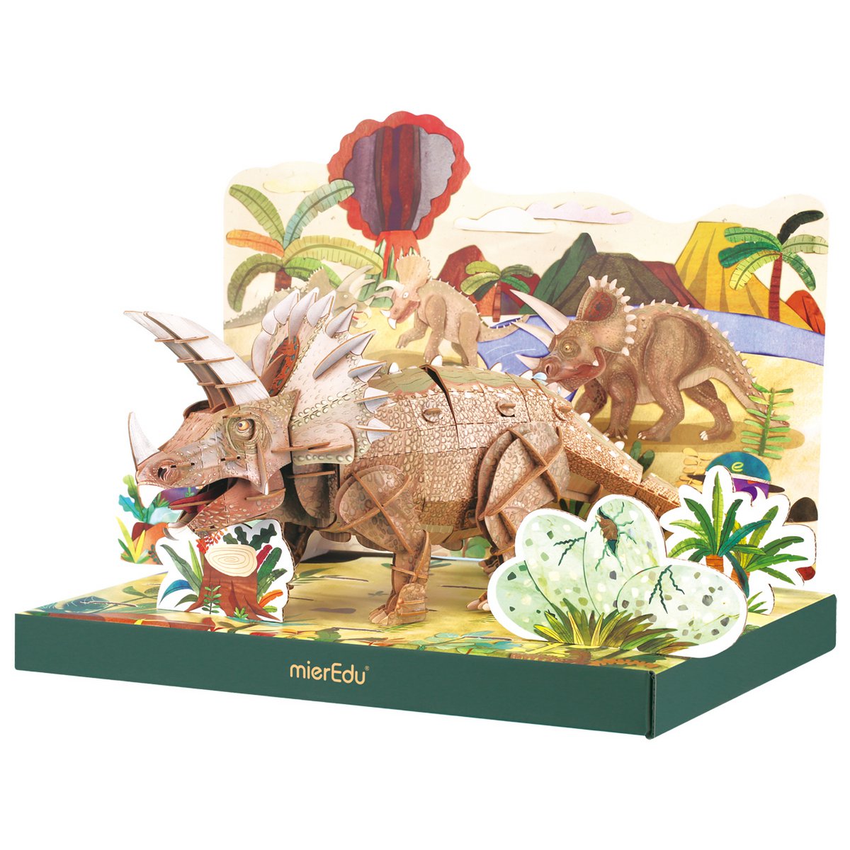 MierEdu - Movable 3D Puzzle - Triceratops