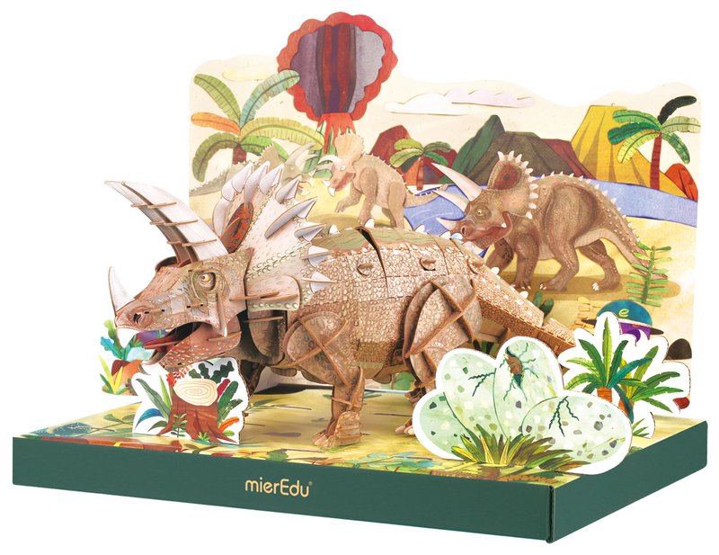 MierEdu - Movable 3D Puzzle - Triceratops