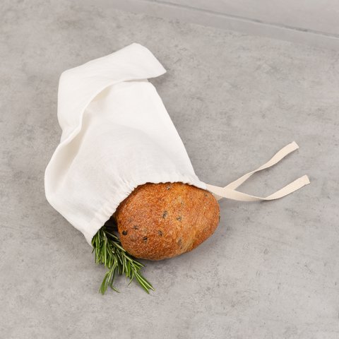 Brotbeutel aus Leinen | Cremefarben
