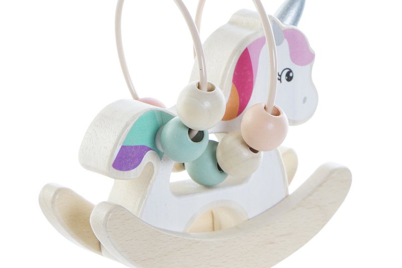 JOUET EN BOIS 12,5X8X12 LICORNE 2 ASSORTIMENTS. JE192086