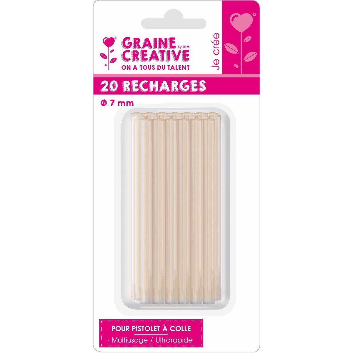 NIEDERTEMPERATUR-KLEBERPISTOLE NACHFÜLLEN 20 STICKS 7 mm