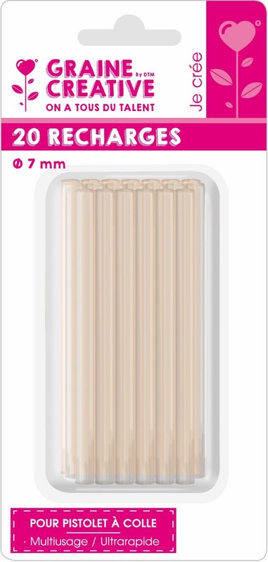NIEDERTEMPERATUR-KLEBERPISTOLE NACHFÜLLEN 20 STICKS 7 mm