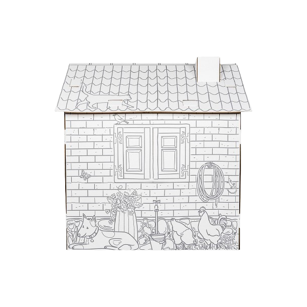 Creative Playhouse piccola fattoria, giocattolo di cartone per bambini, fai -da -te, costruzione e colorazione, 3+, ottimo regalo per compleanni e feste