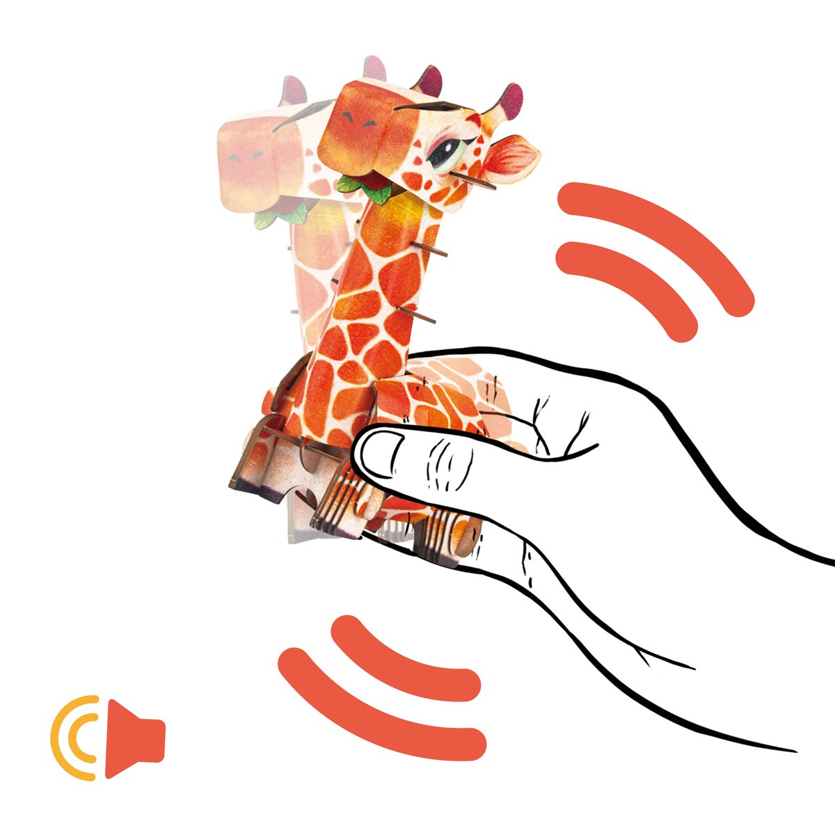 Mieredu - 3D Puzzel Build And Sound - Giraf