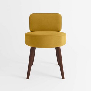 Little Gina armchair in mustard yellow velvet