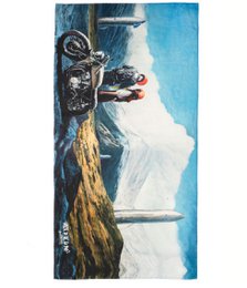 Linen beach towel Where Do We Go Now - Algis Kriščiūnas