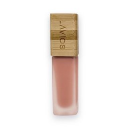 A matte, long-lasting lip color in a soft, natural pink shade.