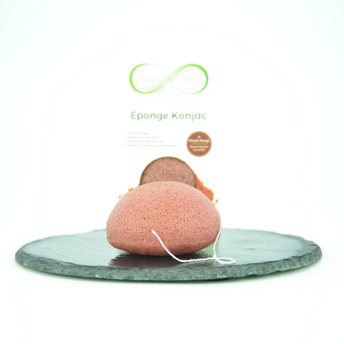 Spugna Konjac 100% naturale viso e corpo - In scatola | Diversi modelli tra cui scegliere